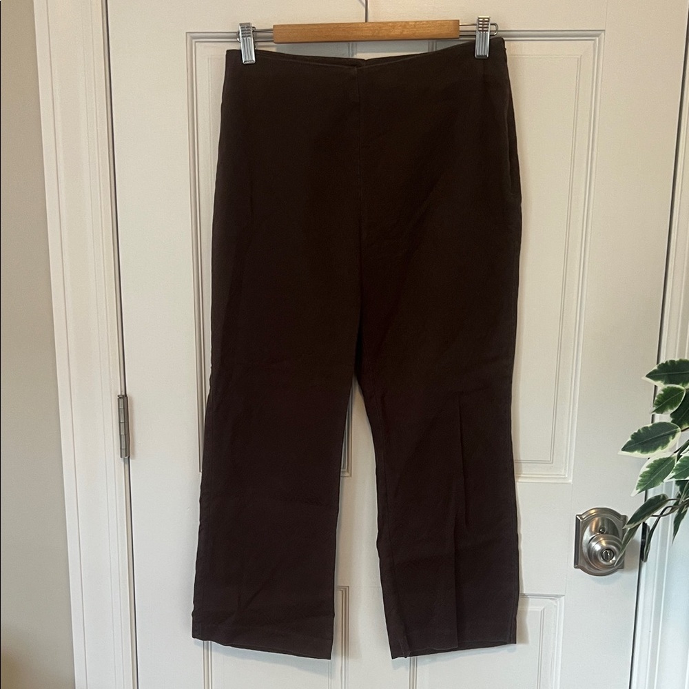 The Limited Chocolate Side Zip Pants w Diamond Pattern Size 8
